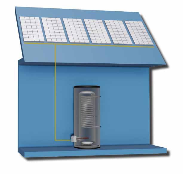 Het idee is heel eenvoudig en innovatief: het vermogen afkomstig van pv-panelen op het dak wordt direct gebruikt om water te verwarmen.