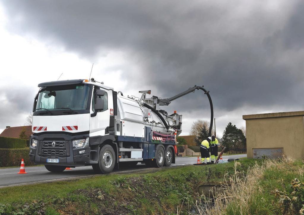 Voor een efficiënte uitvoering van werkzaamheden onder de grond biedt Renault Trucks betrouwbare, krachtige voertuigen met een groot koppel voor de aandrijving van pompen en andere voorzieningen.