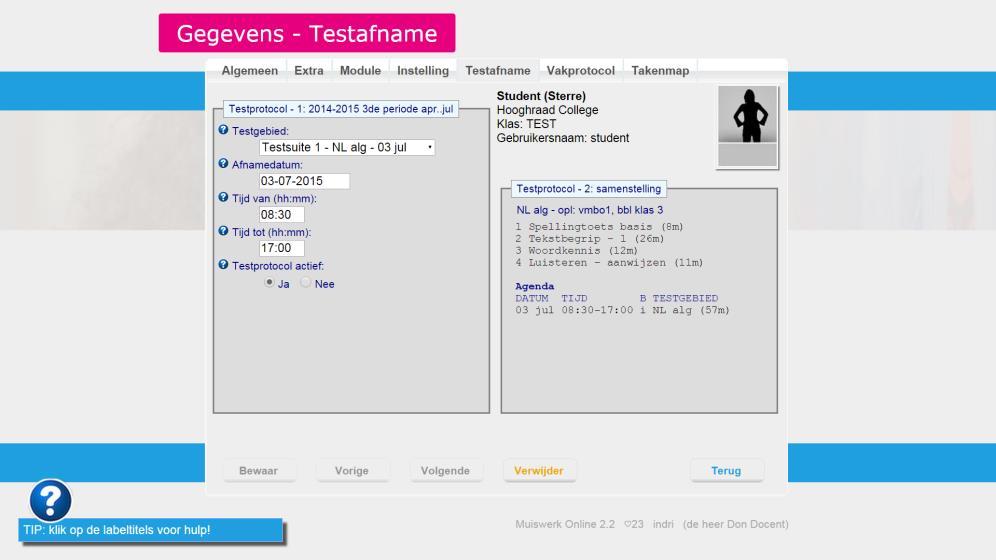 tevoorschijn). De school moet licenties hebben voor de testsuites.