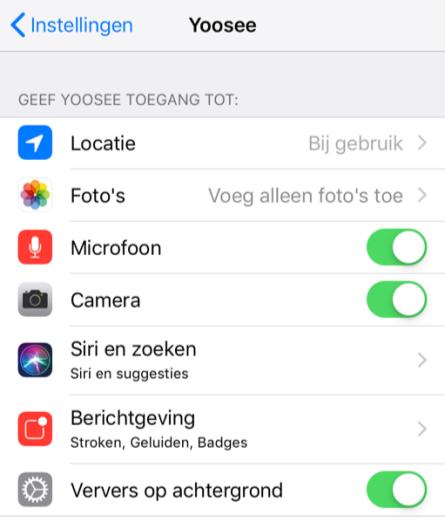 Android: Ga in de Android naar Instellingen en kies Apps Kies de app Yoosee