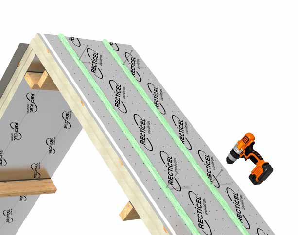 Voor de overige schroeven kunt u een (klop)schroefmachine gebruiken met voldoende kracht en/of boort u de L-Ments panelen voor. In tabel 1 ziet u de juiste lengte van de Rectifix schroeven. min.