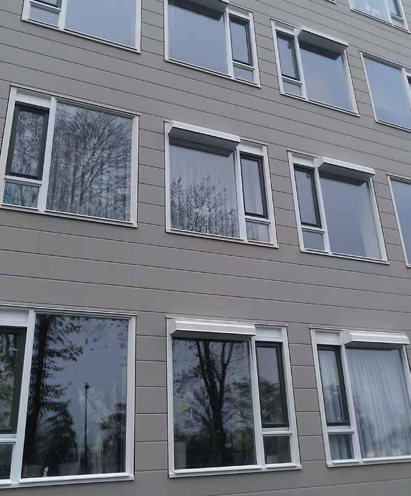 Rockpanel Lines 2. Wanneer lijnvoering wordt gevraagd. Speel met de traditionele optiek van de gevel.