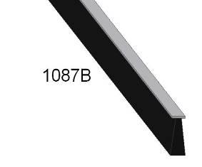 Voor vingerklem beveiligde deurpanelen moet dit profiel gefreesd worden in de vorm van het paneel (zie instructies). In dit profiel wordt de 1038INS2550 en borstel 1087B1 gemonteerd.