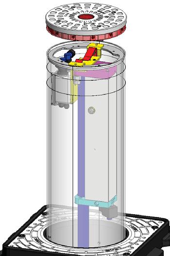 De beweging van de cilinder wordt aangedreven door een hydraulische eenheid binnenin de cilinder.