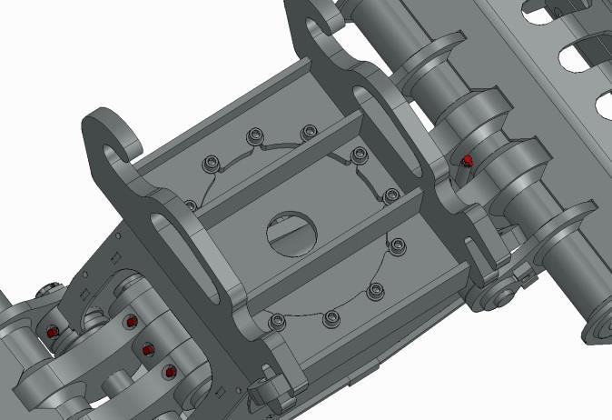 De vaste grijper heeft maar 1 boutpatroon met 12x M12 bouten, haal deze kruislings aan op 180Nm. Fig. 12: Draaikrans bouten Fig.