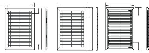 ) RPK VAST ROOSTER EN ZICHTBARE SCHROEVEN 130 130 H (EXT.) 136 136 H (EXT.