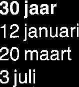 Jubilea 1 O jaar 1 maart 1 april 21 april 1 augustus 14 september 5 oktober de heer A. Marino de heer P.H.