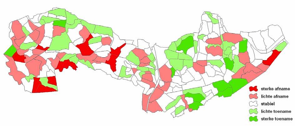 In 2007 blijkt het aantal steenuilen ten opzichte van 2003 met 23 te zijn toegenomen. In 2007 zijn 301 territoria (72 %) waargenomen op dezelfde locatie als in 2003.