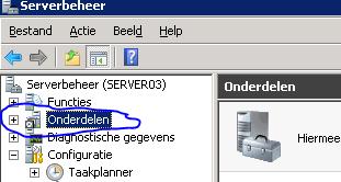 exe bestand en de installatie wordt uitgevoerd op een server installatie.