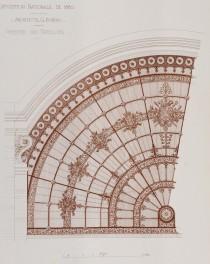 PAGINA 12/16 Detail van het glaswerk van de paviljoenen ontworpen door Gédéon Bordiau voor