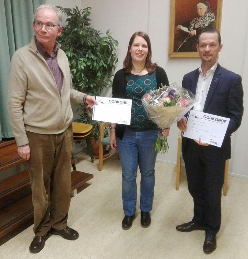 Marieke Menkveld was ook al vroeg betrokken bij PJB en was jarenlang actief als bestuurslid. Gerrit Woudenberg bedankte beide leden dan ook voor hun inzet en betrokkenheid.