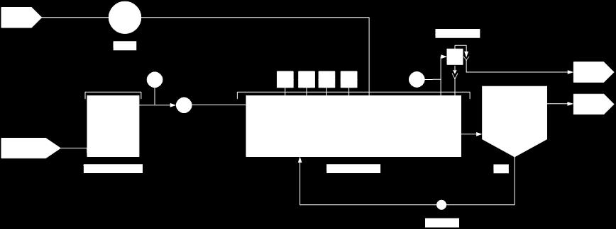 FIGUUR 6.4 SCHEMATISCHE WEERGAVE DEMON REACTOR 6.2 FOSFOR 6.2.1 INLEIDING Een aanzienlijk deel van het vrijgekomen fosfaat wordt na de slibontwatering teruggevoerd naar de waterlijn van de rwzi.