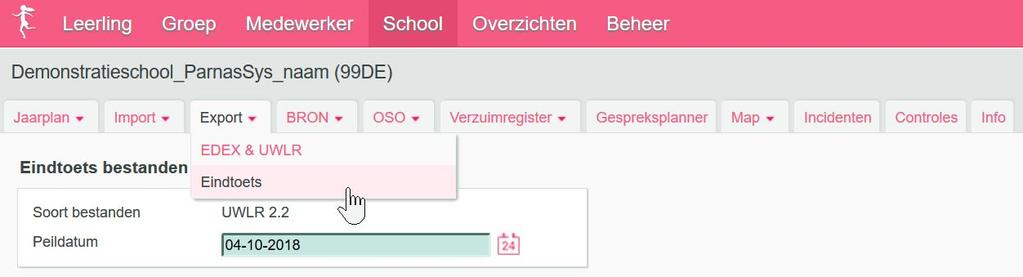 In de volgende stappen wordt beschreven hoe je in ParnasSys een bestand kan maken met de gegevens van de leerlingen die de