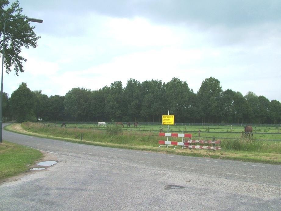 De enige straat ter plaatse was voor die tijd d'n Boschpad, die hier "recht" getrokken werd, en die opklom naar de Eikendonk, geheel onverhard, met een fietspad aan de zuidkant erlangs.