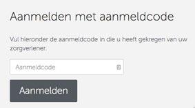 Klik op de tekst Aanmeldcode ontvangen?. U krijgt het volgende scherm te zien.