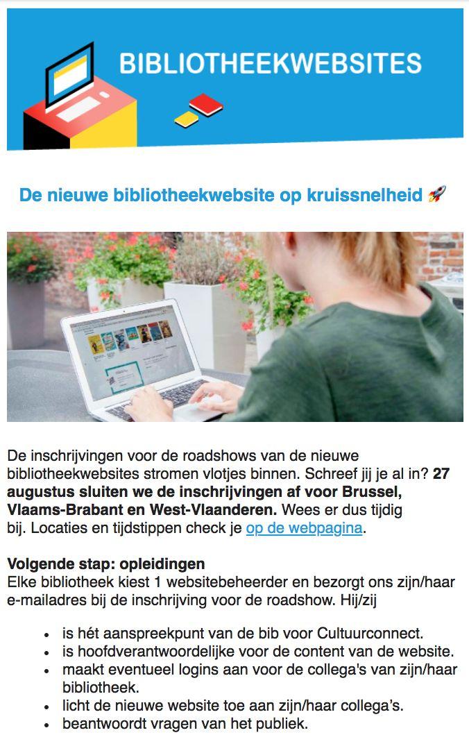 Nieuwsbrief Bibliotheekwebsites 6 à 8