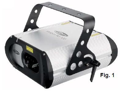 Beschrijving van het apparaat Kenmerken De Showtec Shogun DJ RG-100 is een laser effect met