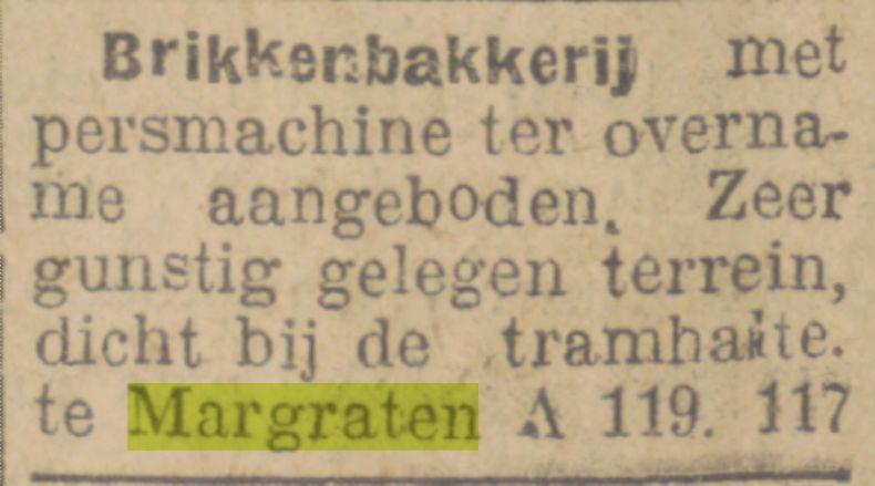 Brikkenbakkerij uit de Limburger Koerier van 20 december 1924.