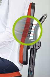 Volledig geperforeerde ziten rugvlakken Maximale luchtcirculatie Optimaal zitcomfort Volledig