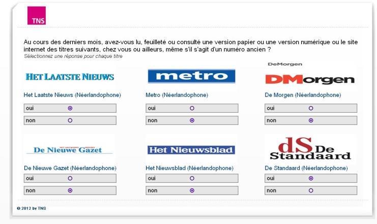 4. Lectuur van perstitels in de andere taal CIM 2011-2012 CIM 2012-2013 Geen filtervraag «andere taal*» Iedereen ziet alle logos Nielsen III: presentatie 1 logo per scherm Nielsen I, II, IV, V: