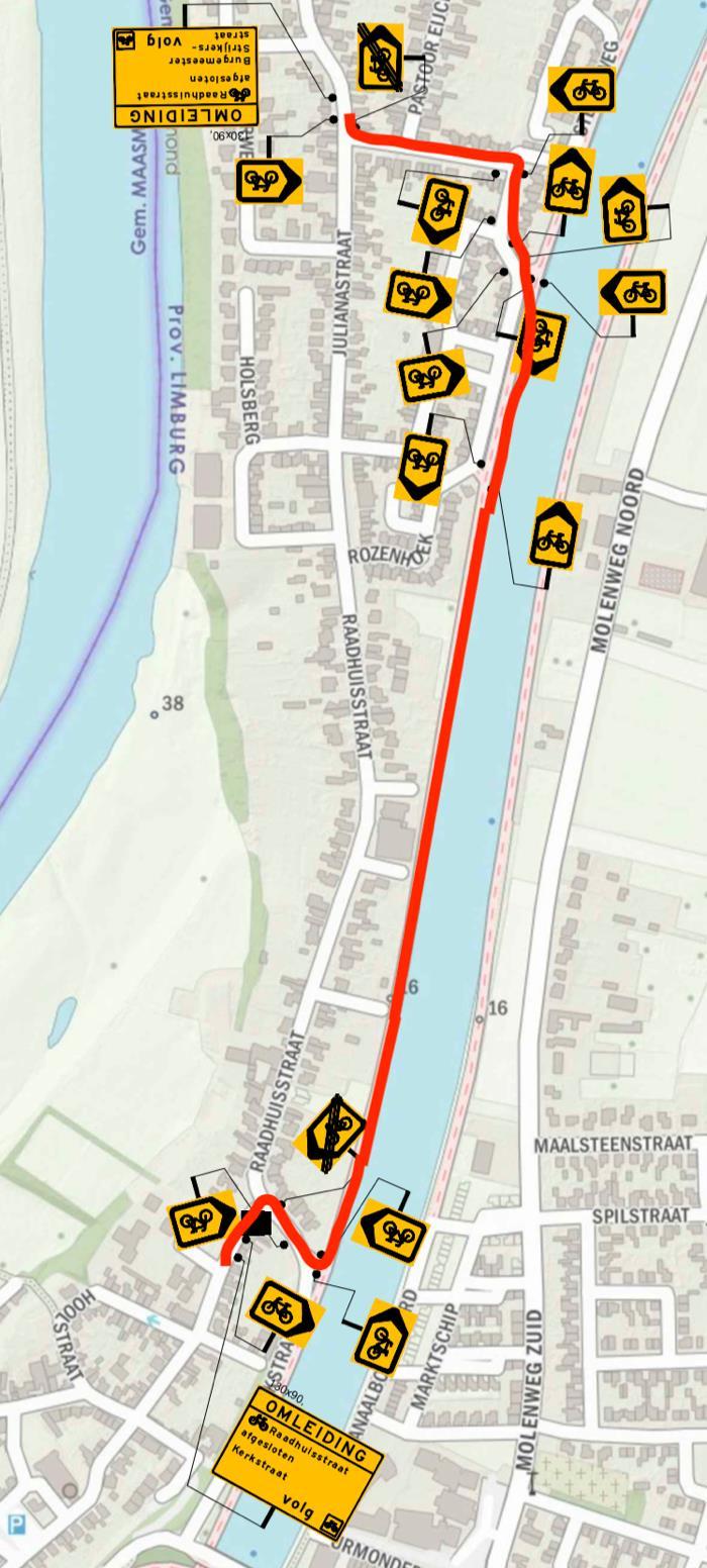 Daarnaast heeft de gemeente Stein de BOA (handhaver) gevraagd om regelmatig te controleren op fietsers die over het trottoir fietsen.