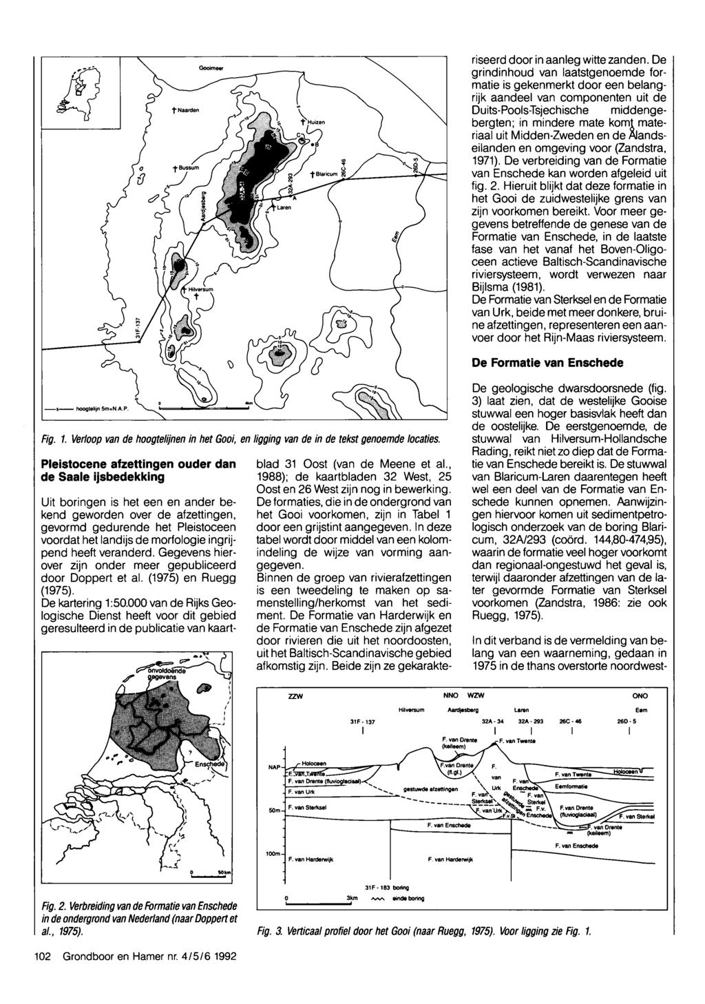 Pleistocene afzettingen ouder dan de Saaie ijsbedekking Uit boringen is het een en ander bekend geworden over de afzettingen, gevormd gedurende het Pleistoceen voordat het landijs de morfologie