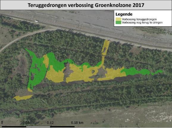 In 2017 werd voornamelijk gefocust op het verwijderen van achtergebleven (en terug uitgeschoten) wortels in de reeds opengemaakte zones.