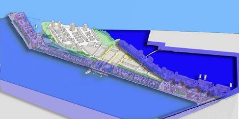 KATENDRECHT de sferen van Katendrecht 5 zones In samenhang met de bestaande structuur van Katendrecht worden 5 zones onderscheiden: van stadsas naar rivier, van stedelijk naar luw, elk met een eigen