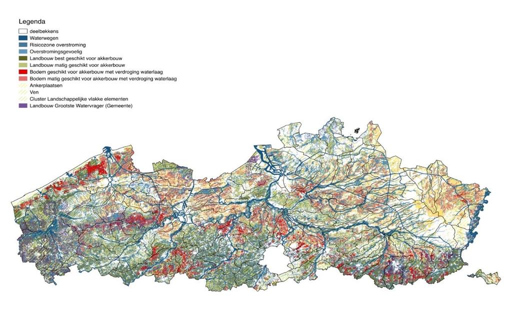 1 e analyse van Vlaanderen op vlak van water,