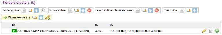 Stel u wilt de dosering verhogen van 7,5 ML naar 10ML per dag: Het gewijzigde recept kunt u vervolgens enerzijds opslaan bij uw Eigen keuze of anderzijds toevoegen aan de