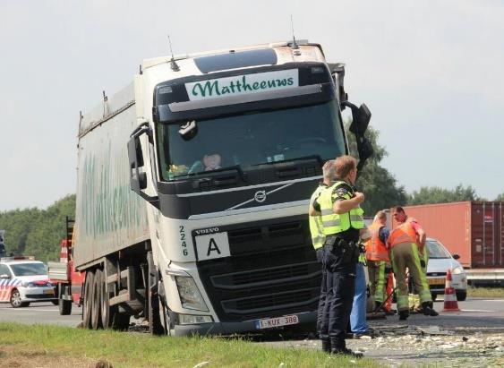 vluchtstrook blokkade door