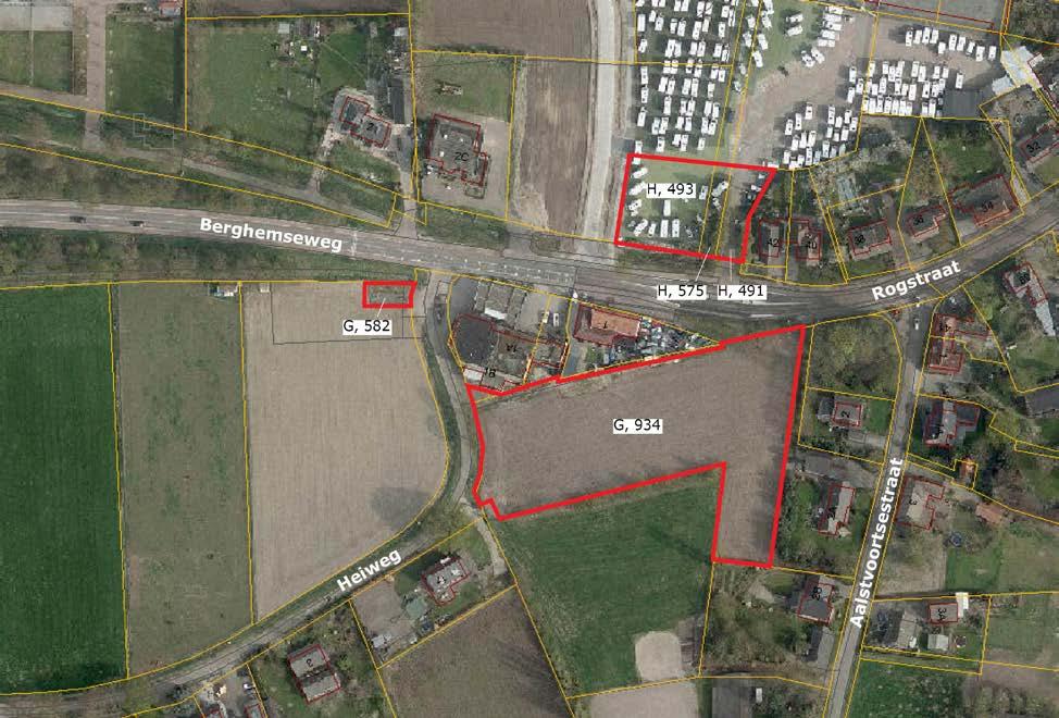 Berghemseweg - Heiweg Herpen - 2016, pag. 9 van 71 1.2 Begrenzing plangebied Het plangebied ligt aan de westzijde van de kern Herpen, ten noorden en ten zuiden van de Berghemseweg.