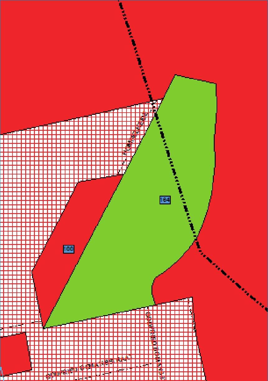 rood (wonen) naar groen (park, natuur), van groen naar rood en van groen naar blauw (gemeenschapsvoorzieningen, wonen voor senioren)