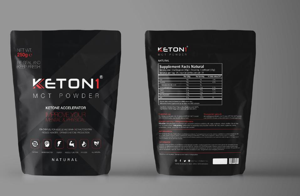 KETON1 PRODUCTEN - 04 KETON1 BHB POEDER EXOGENE KETONEN Keton1 BHB poeder is de meest pure vorm van exogene Ketonen. BHB is de afkorting van Beta-Hydroxybutyrate en zijn lichaamseigen ketonen.
