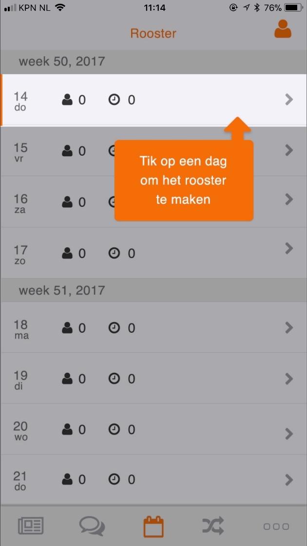 rekening mee kunnen houden. Het duurt natuurlijk even voordat iedereen de app heeft gedownload en dit heeft gedaan.