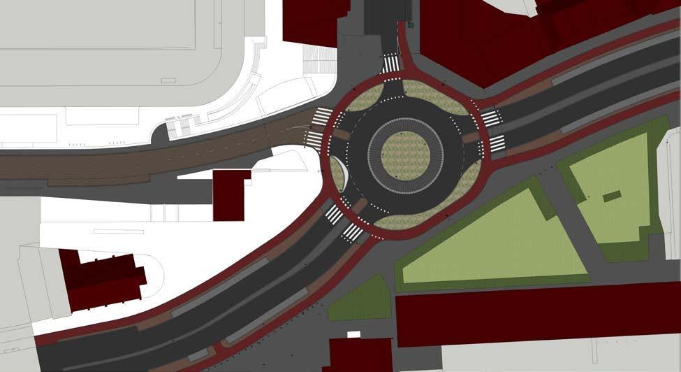 Impressie rotonde Westduinweg-Schokkerweg Impressie rotonde Westduinweg-Schokkerweg Door de Adviescommissie Openbare Ruimte (ACOR) is, naar aanleiding van het schetsontwerp, de wens geuit om de