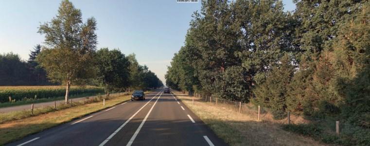 Verbreding rijbaan en fietspad, 60 km/u, middengel.