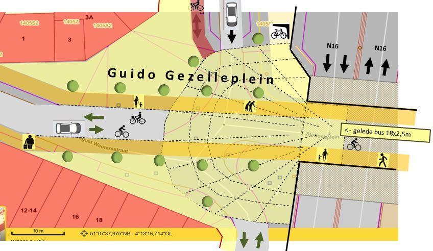 5-- Ontwerpend onderzoek opwaardering pleinruimte van het Guido Gezelleplein: als zone 30 met gemengd verkeer,