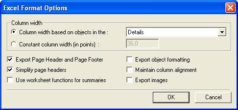 exporteren naar Excel. Klik op het exporteer icoontje linksbovenin uw Crystal Reports.