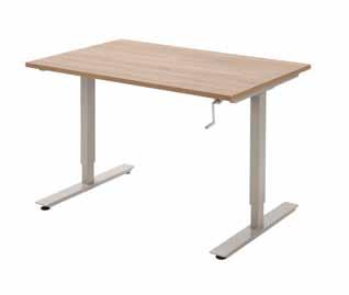 SLINGER VERSTELBARE ZIT/STATAFEL Type: Ultradjust + Traploos verstelbare tafel middels handslinger. Minimum hoogte inclusief blad 66 cm. Maximale hoogte inclusief blad 110 cm.