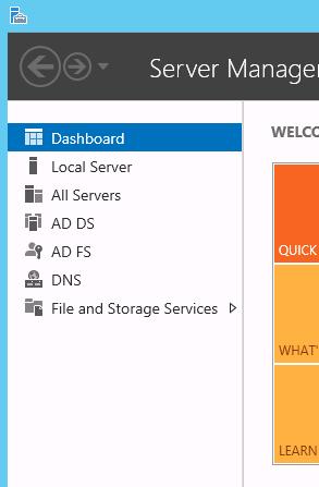 Zo horen het Dashboard van een Windows Server 2012 (links) en Windows Server 2012R2 (rechts) er na