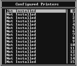 4. Selecteer Printer Configuration (Printerconfiguratie) in het menu Print Server Configuration (Afdrukserverconfiguratie) en druk op Enter. 5.