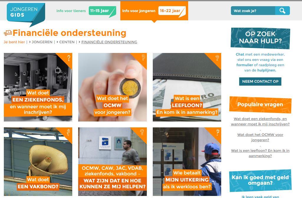 Inspirerende website Leg links naar andere websites Warm cliëntgericht Toegankelijke info