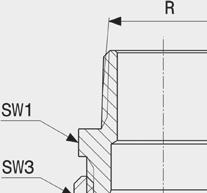 Schroefkoppeling model 3344 artikel R L SW1 SW2 SW3 446