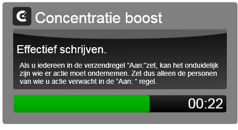 Enerzijds door time- en energiemanagement principes toe te passen bij de timing van interventies, maar anderzijds door tips (email management, time management, gezonde