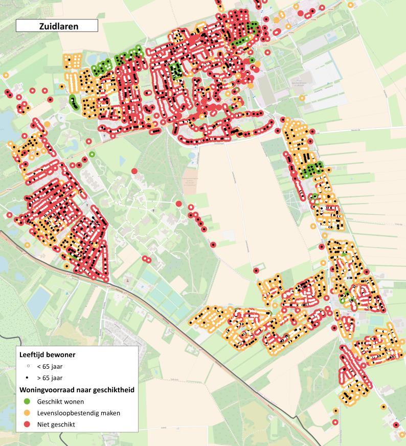 plussers in een ongeschikte woningen ligt in Vries lager (45%), al gaat het nog steeds om bijna de helft van de 65-plushuishoudens.