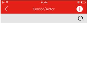 3. Sensoren toevoegen aan de gateway Na het indrukken van het pictogram "Sensor/Actor" op de liveweergavepagina van de
