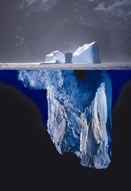 De ijsberg als metafoor gebruikend: Wat we zien van een ijsberg is