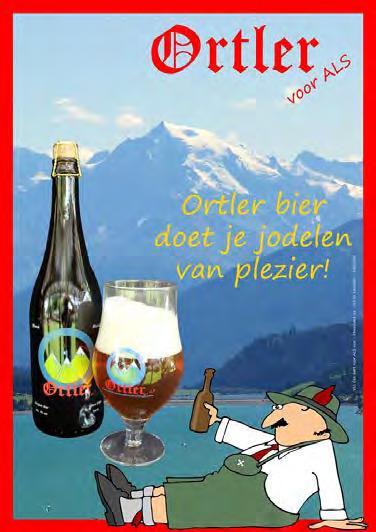 Ortler Bier (75cl) 7,5% Brouwerij van Steenberge, Evergem voor Hart voor ALS vzw Hoge gisting Hergisting op fles Moutig, fruitig en hoppig aroma.