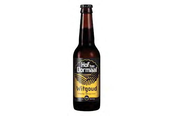 Witgoud (33cl) 8% Brouwerij ten Dormael, Kampenhout Hoge gisting Hergisting op fles ongefilterd Bierstijl Blond Schenkmethode Water, gerstenmout, suiker, (bitter)hop, gist, witloofwortel Goudblond